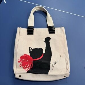 Jason Wu x Target Milu Print Black Cat Bag Tote Handbag Limited Edition 14"x14"